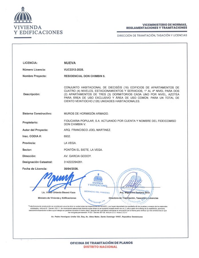 Vista previa de la Licencia de Construcción